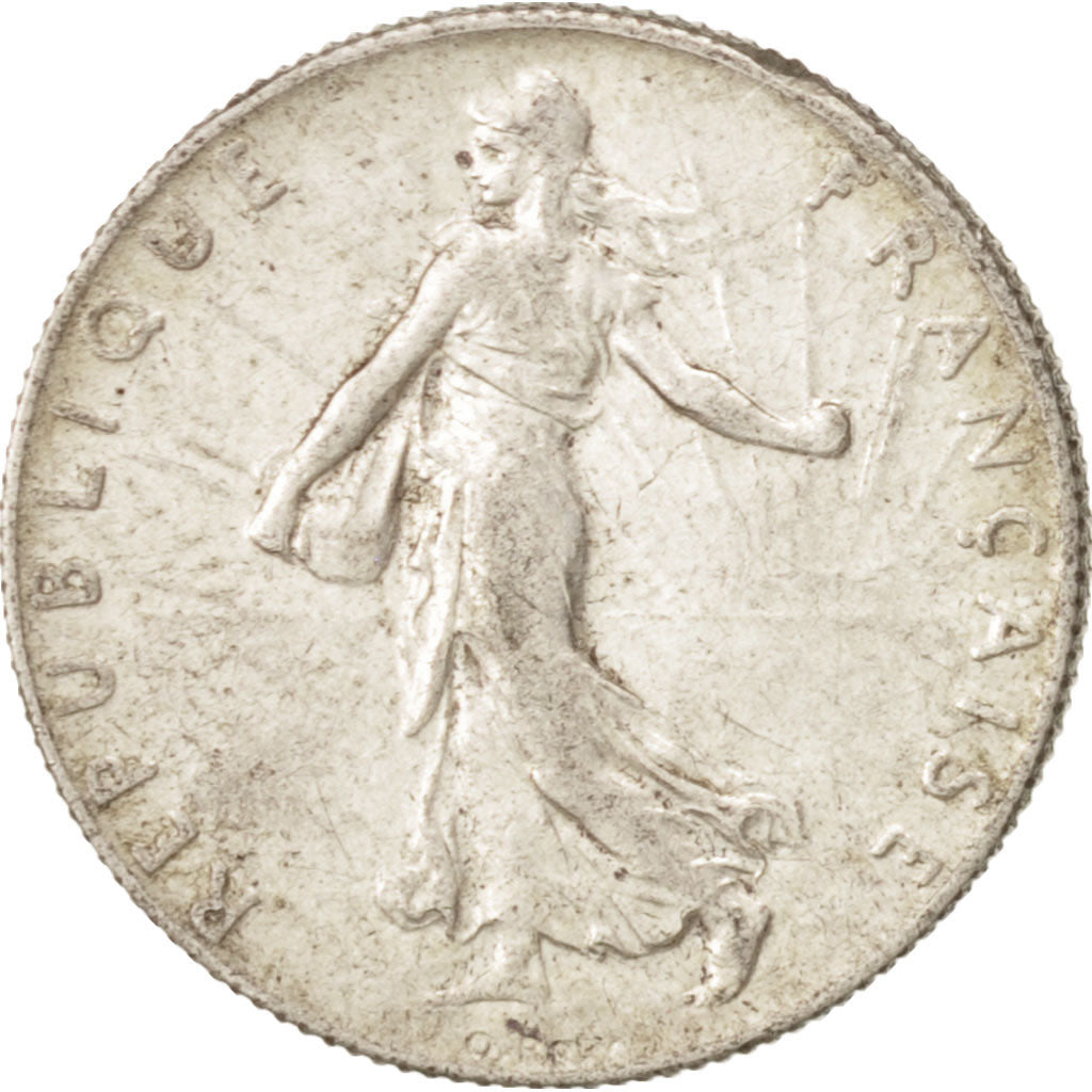 France, Semeuse, 50 Centimes, 1919, Paris, MS(60-62), Silver, KM:854