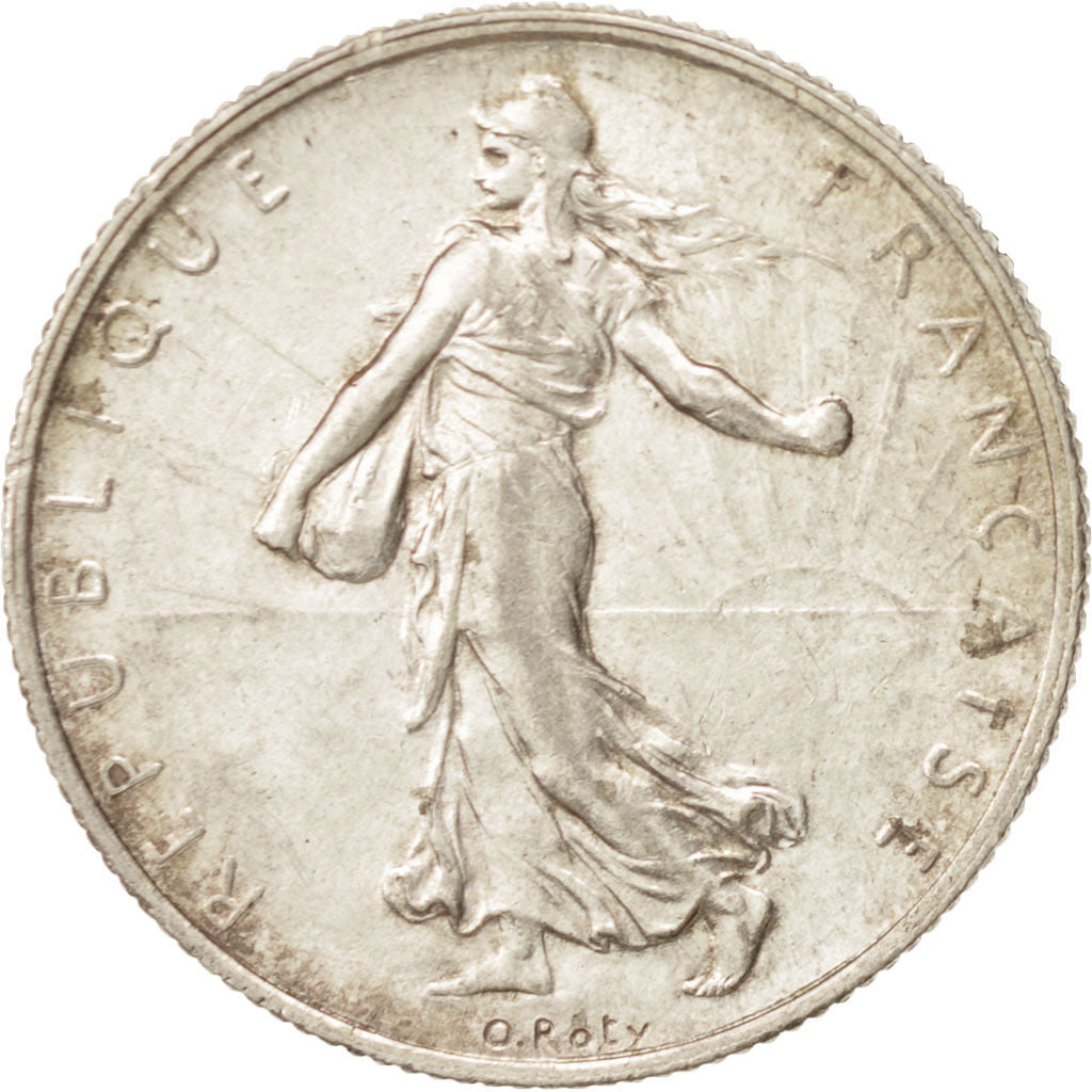 Coin, France, Semeuse, 2 Francs, 1916, Paris, MS(60-62), Silver, KM:845.1