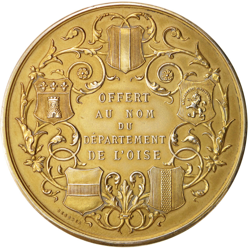 France, Medal, Département de l'Oise, Business & industry, XXth Century