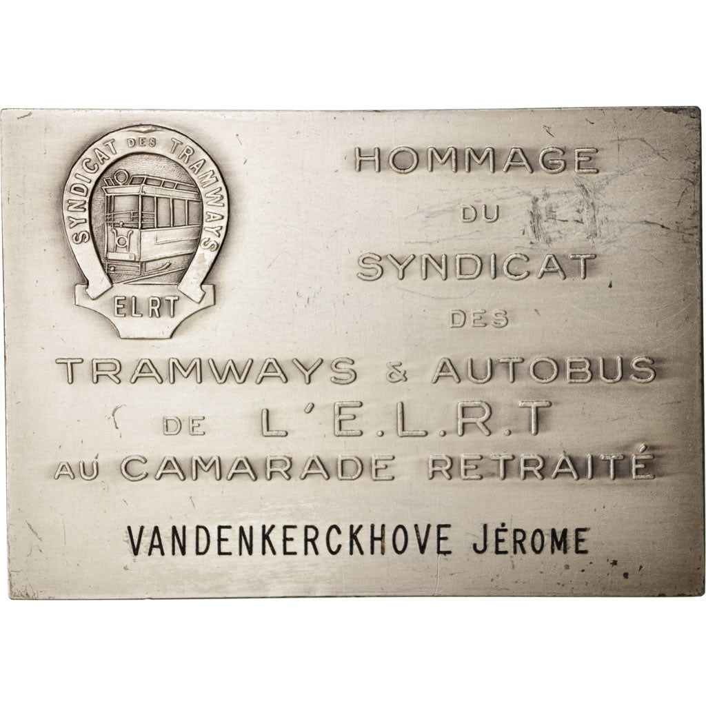 France, Medal, C.G.T., Tramways et Autobus, Hommage, Politics, Society, War