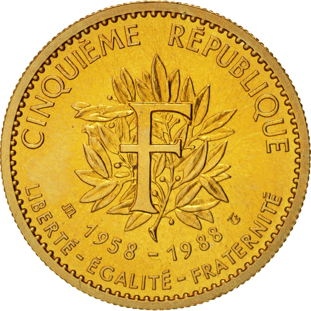 Francia, Medal, De Gaulle, History, 1988, Thiébaud, SPL, Bronzo