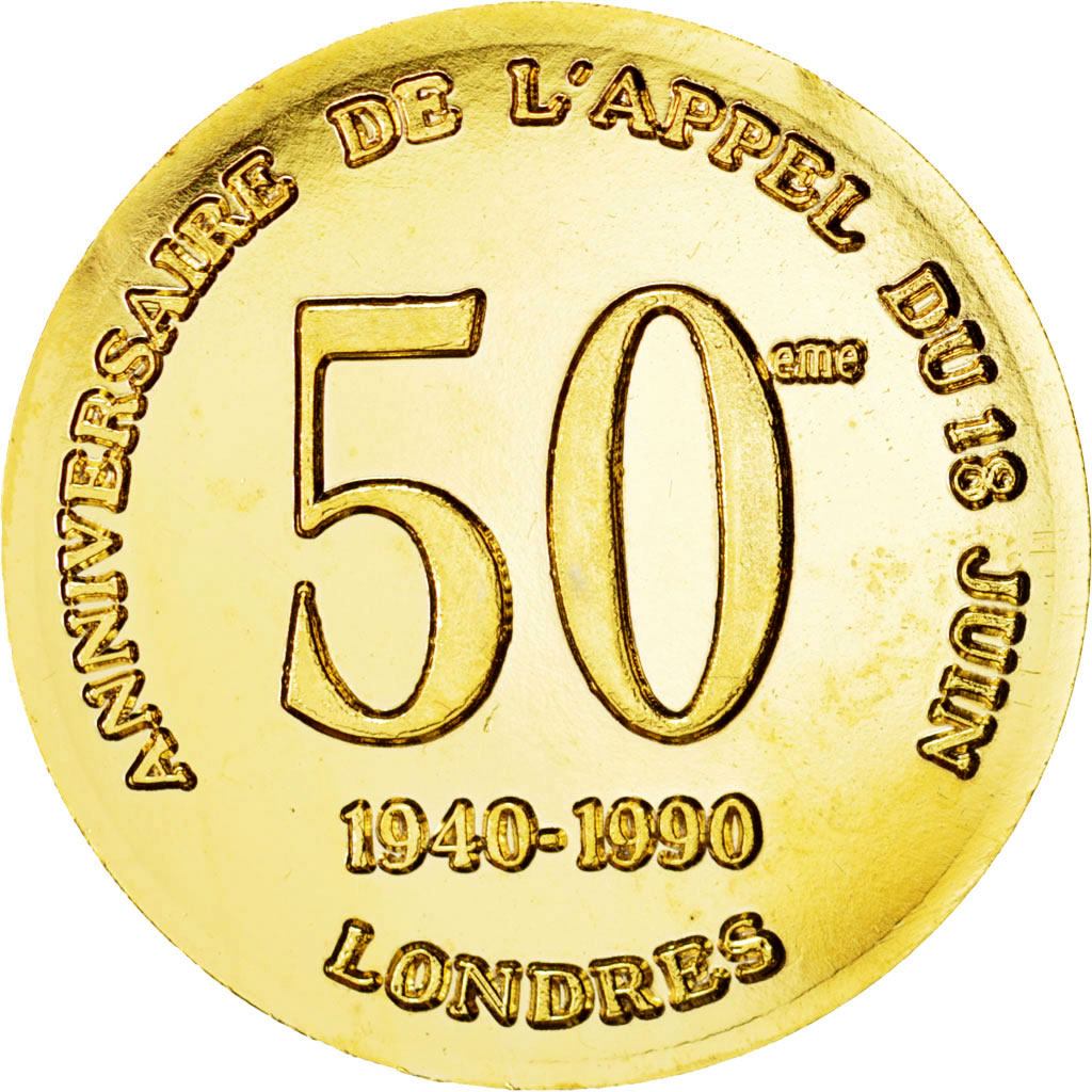 France, Medal, Charles De Gaulle, Appel du 18 juin 1940, History, 1990, SUP