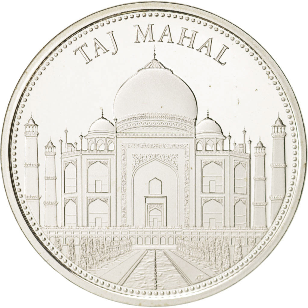France, Medal, Merveilles du monde, Taj Mahal, Arts & Culture, MS(65-70), Silver