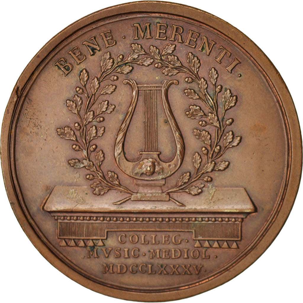 Włochy, Medal, Aloisio Marchesius, Milan, Sztuka i Kultura, 1785, AU(50-53)