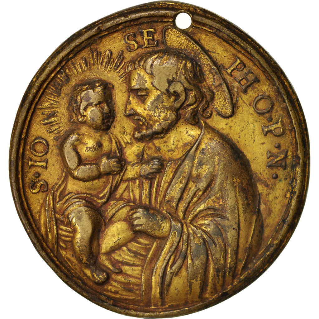 Vaticano, Medal, St Ioseph, Religions & beliefs, XVIIth Century, BB+, Bronzo