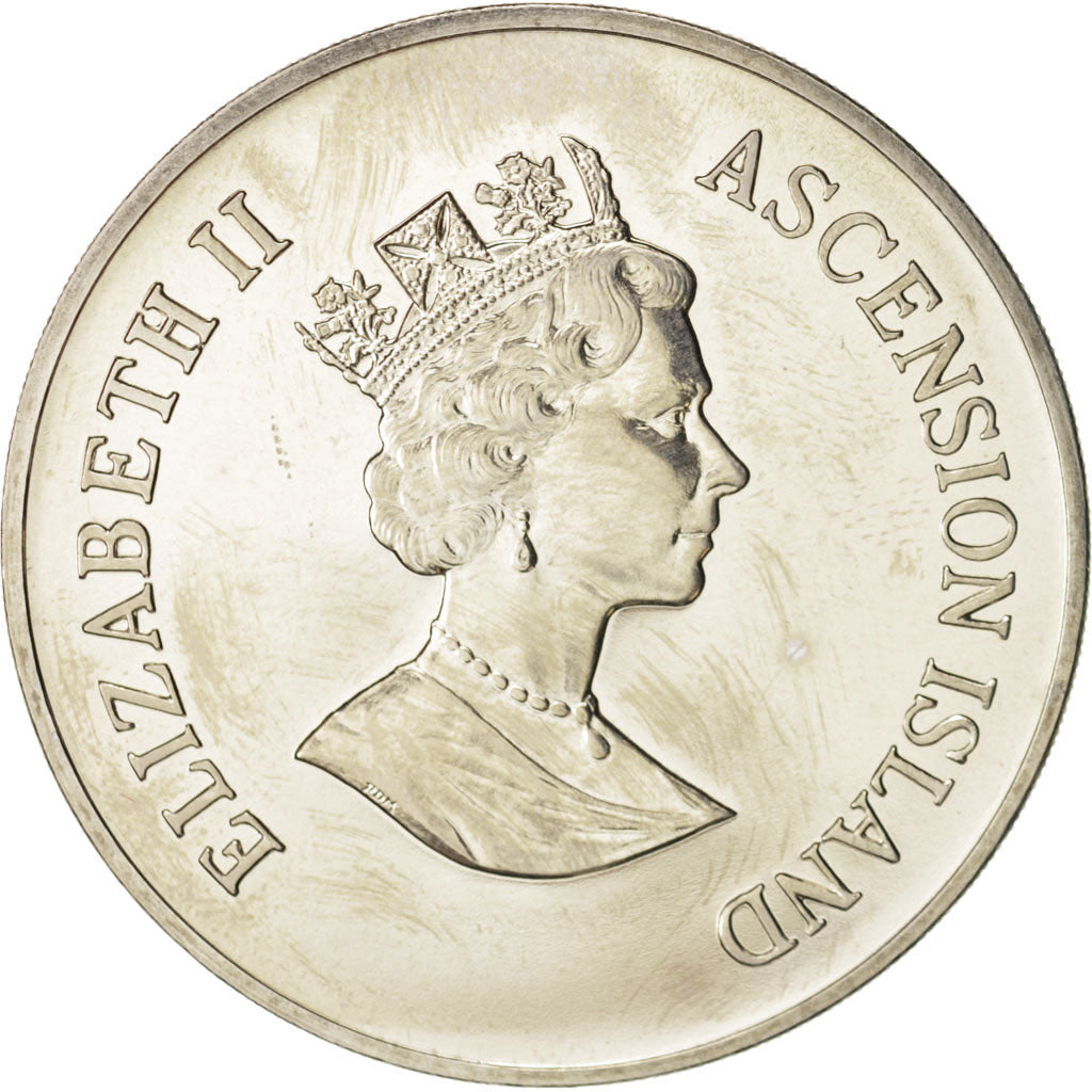 Ascension Island, 50 Pence, 1998, MS(65-70), Copper-nickel, KM:10