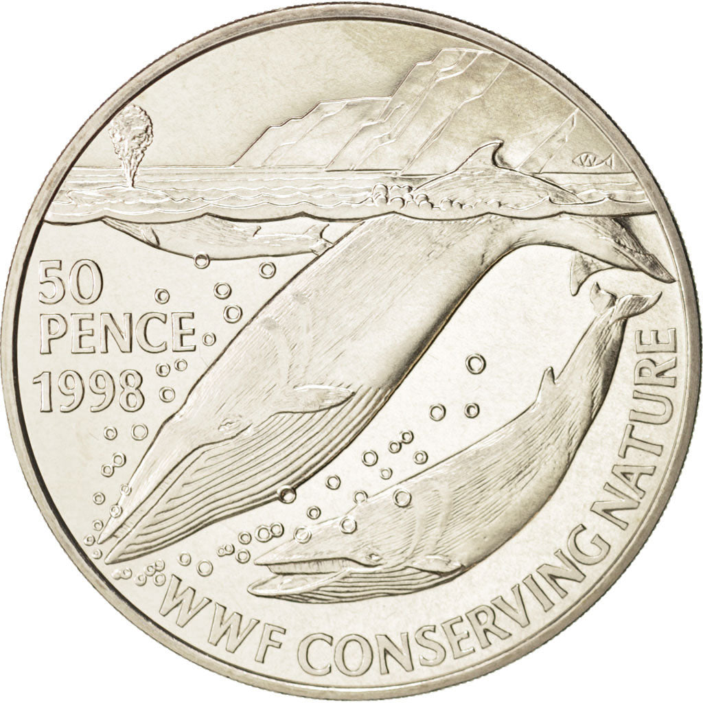 Saint Helena, Elizabeth II, 50 Pence, 1998, British Royal Mint, MS(65-70)