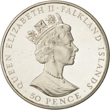 Falkland Islands, Elizabeth II, 50 Pence, 1997, MS(65-70), Silver, KM:59a