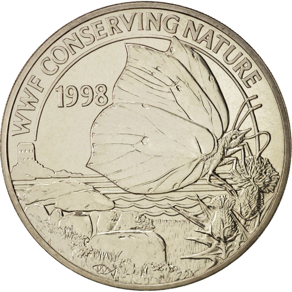 Guernsey, Elizabeth II, 2 Pounds, 1998, Guernesey, MS(65-70), Copper-nickel