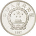 CHINA, PEOPLE'S REPUBLIC, 3 Yuan, 1997, MS(65-70), Silver, KM:1035