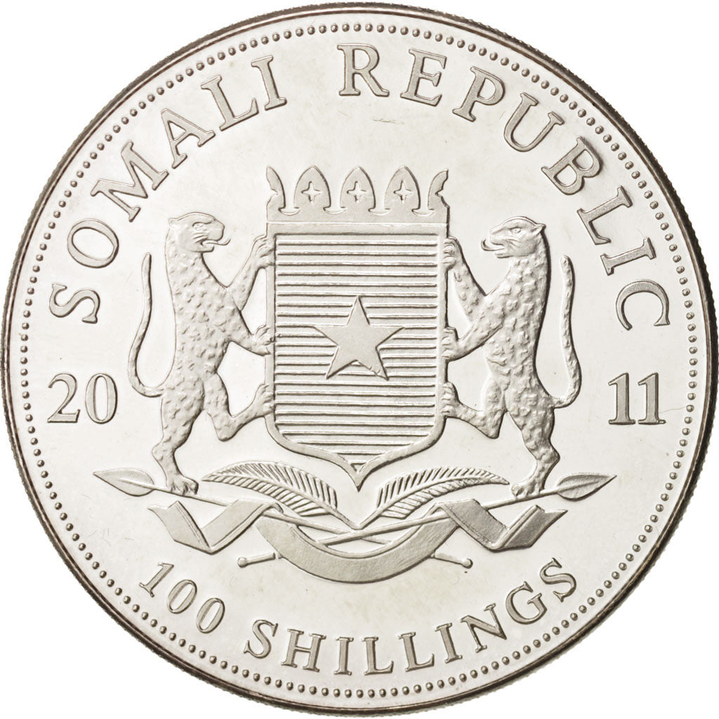 Somalia, 100 Shillings, 2011, FDC, Argento, KM:230