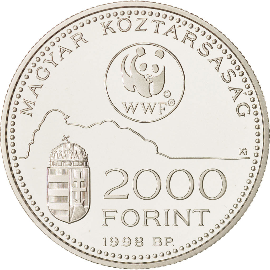 Moneta, Ungheria, 2000 Forint, 1998, FDC, Argento, KM:730