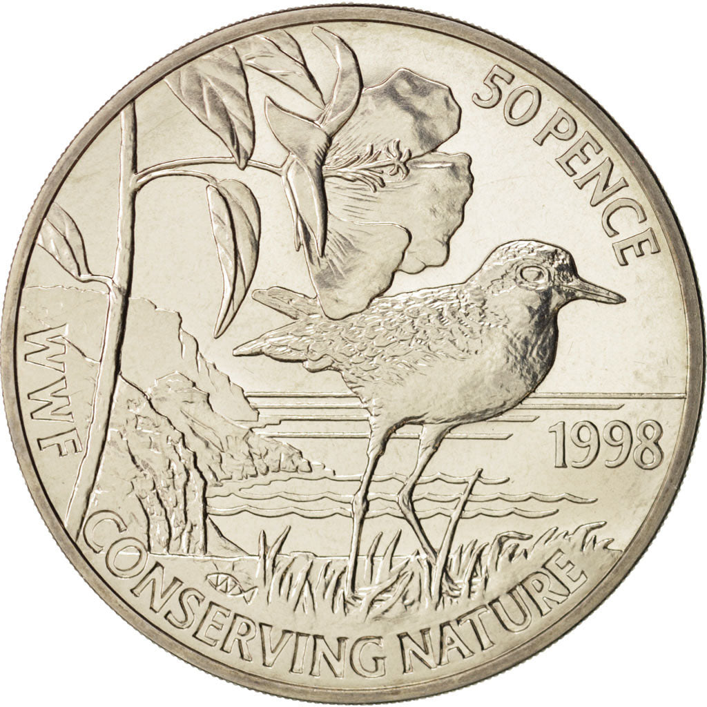 Saint Helena, Elizabeth II, 50 Pence, 1998, MS(65-70), Copper-nickel, KM:17