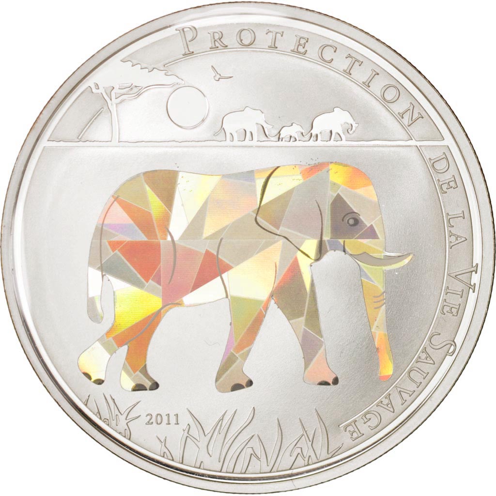 Togo, 100 Francs, 2011, MS(65-70), Silver