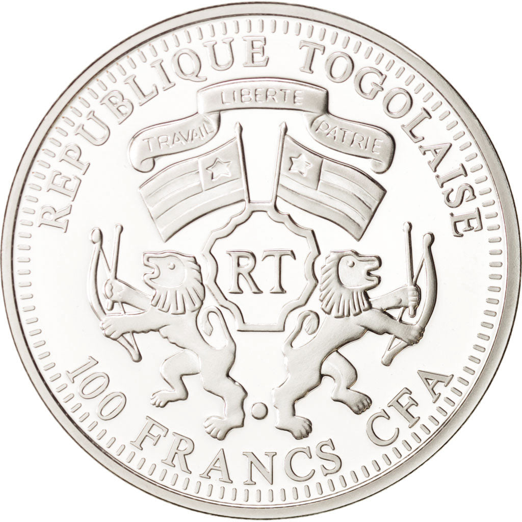 Togo, 100 Francs, 2011, STGL, Silber