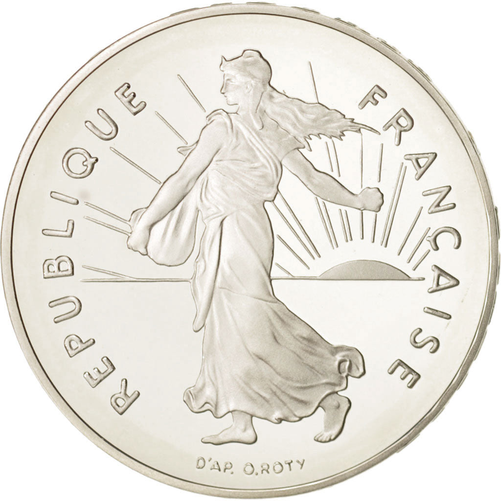 France, 5 Francs, 2001, Paris, MS(65-70), Silver, KM:1309