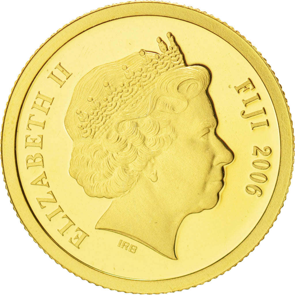 Fiji, Elizabeth II, 5 Dollars, Seven Castles, 2006, MS(65-70), Gold, KM:269