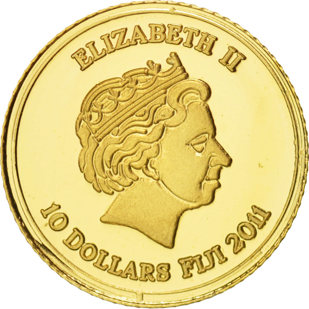Fiji, Elizabeth II, 10 Dollars, 2011, Matterhorn, MS(65-70), Gold, KM:298