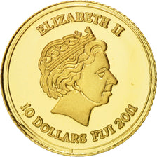 Fiji, Elizabeth II, 10 Dollars, 2011, Matterhorn, MS(65-70), Gold, KM:298