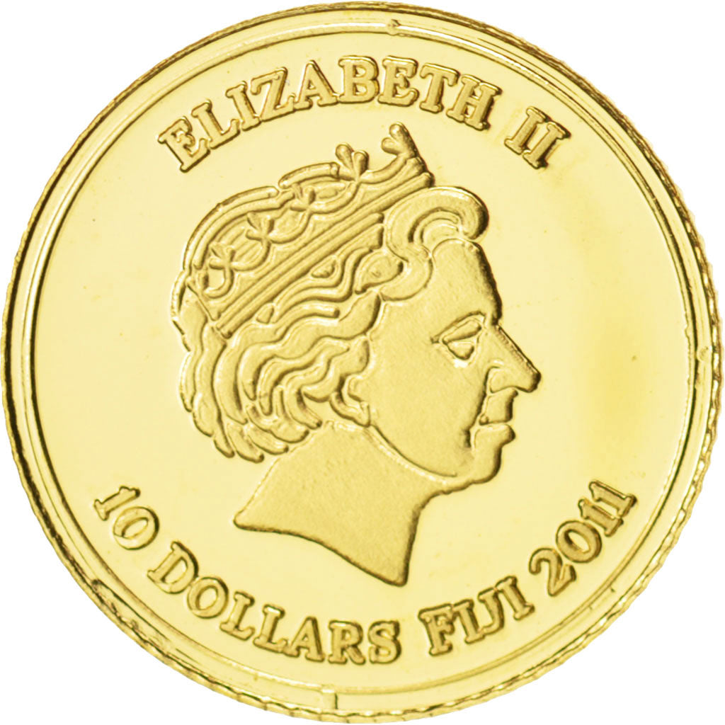 Fiji, Elizabeth II, 10 Dollars, 2011, Monument Valley, MS(65-70), Gold, KM:301