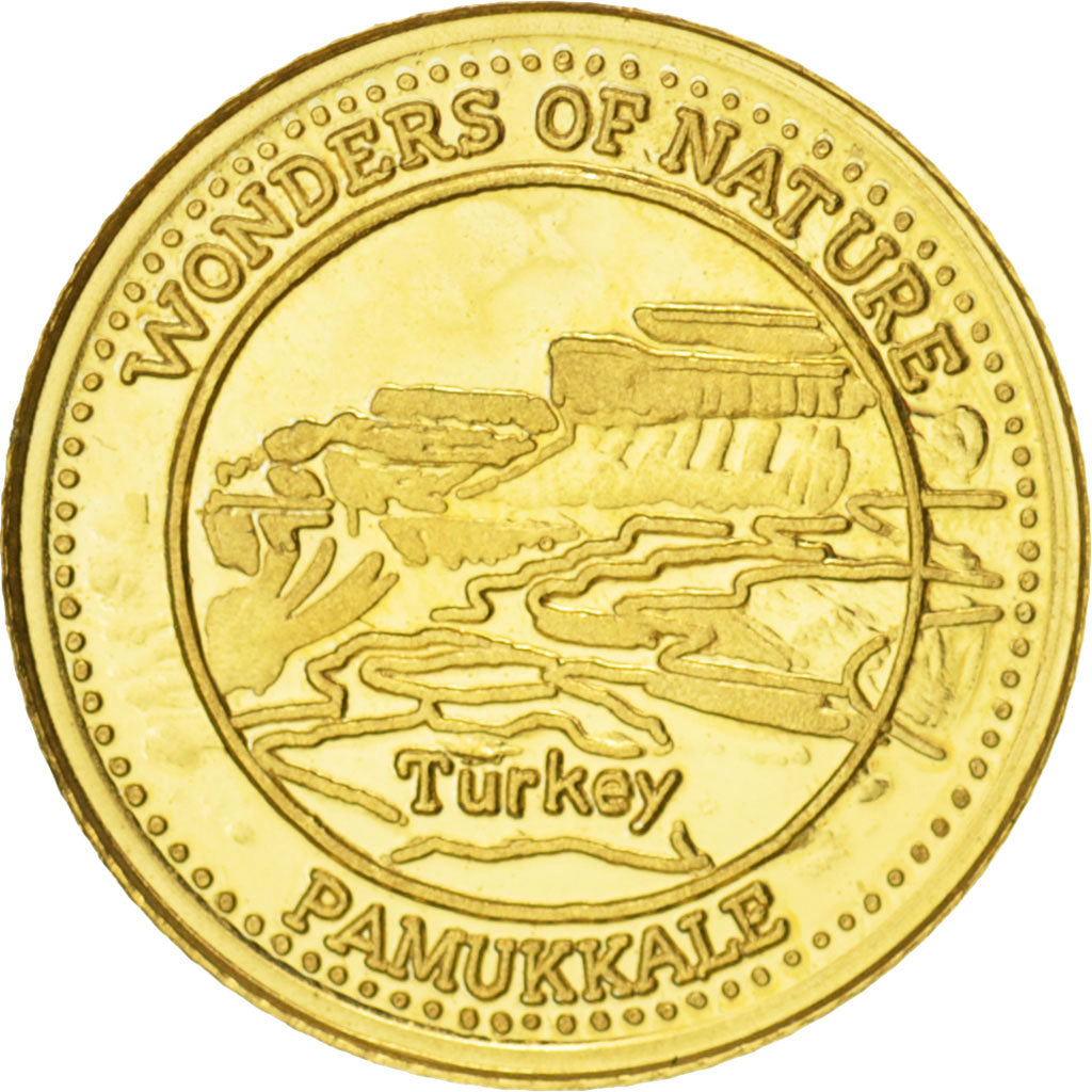 Fiji, Elizabeth II, 10 Dollars, Pamukkale,  2011, MS(65-70), Gold, KM:302