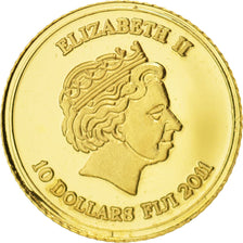 Fiji, Elizabeth II, 10 Dollars, 2011, FDC, Oro, KM:303
