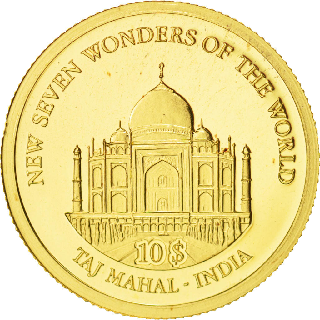 Solomon Islands, Elizabeth II, 10 Dollars, 2007, Taj Mahal, MS(65-70), Gold