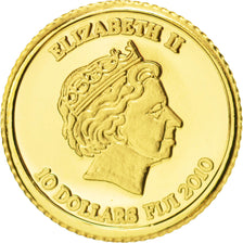 Fiji, Elizabeth II, 10 Dollars, 2010, Anubis MS(65-70), Gold, KM:297