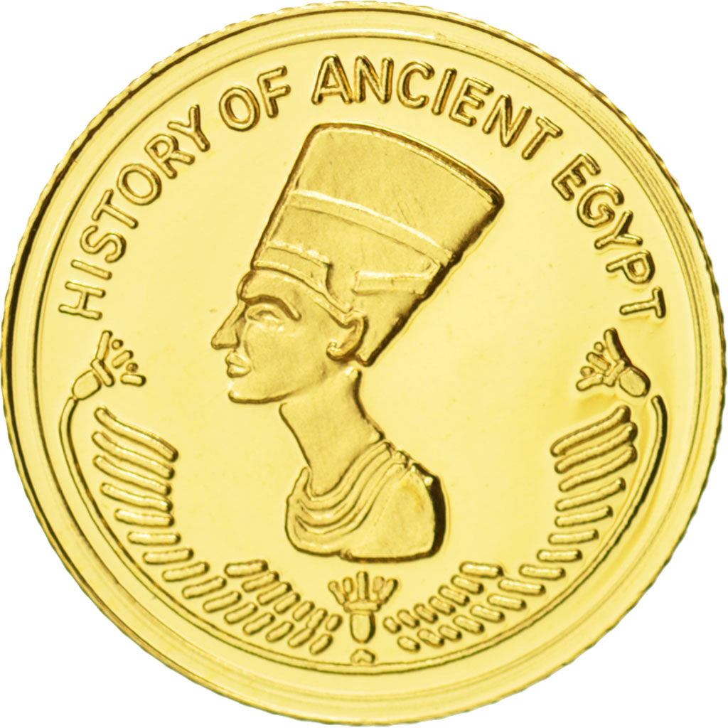 Fiji, 10 Dollars, Nefertiti, 2010, MS(65-70), Gold