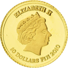 Fiji, 10 Dollars, Egyptian symbol, 2010, MS(65-70), Gold