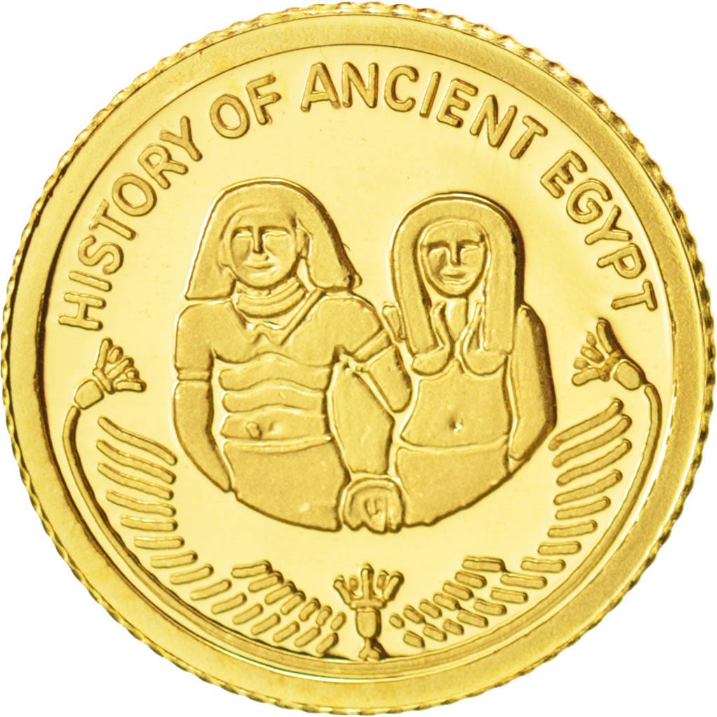 Fiji, 10 Dollars, Egyptian couple, 2010, MS(65-70), Gold