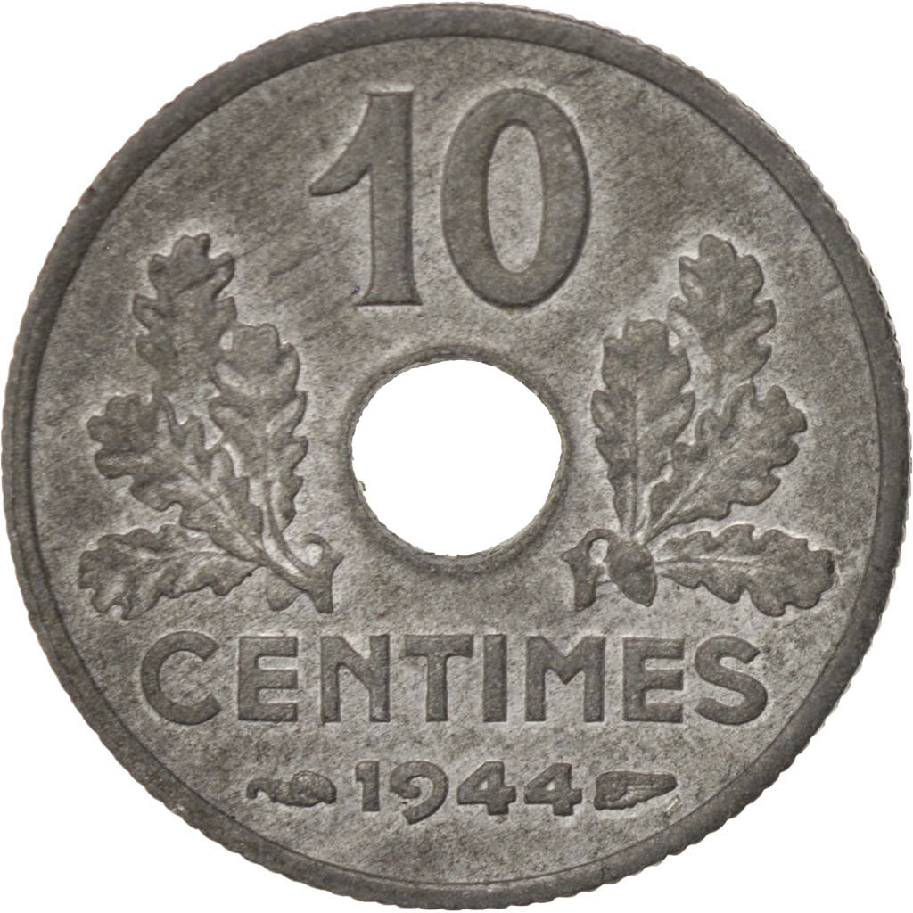 Monnaie, France, État français, 10 Centimes, 1944, SUP, Zinc, KM:903