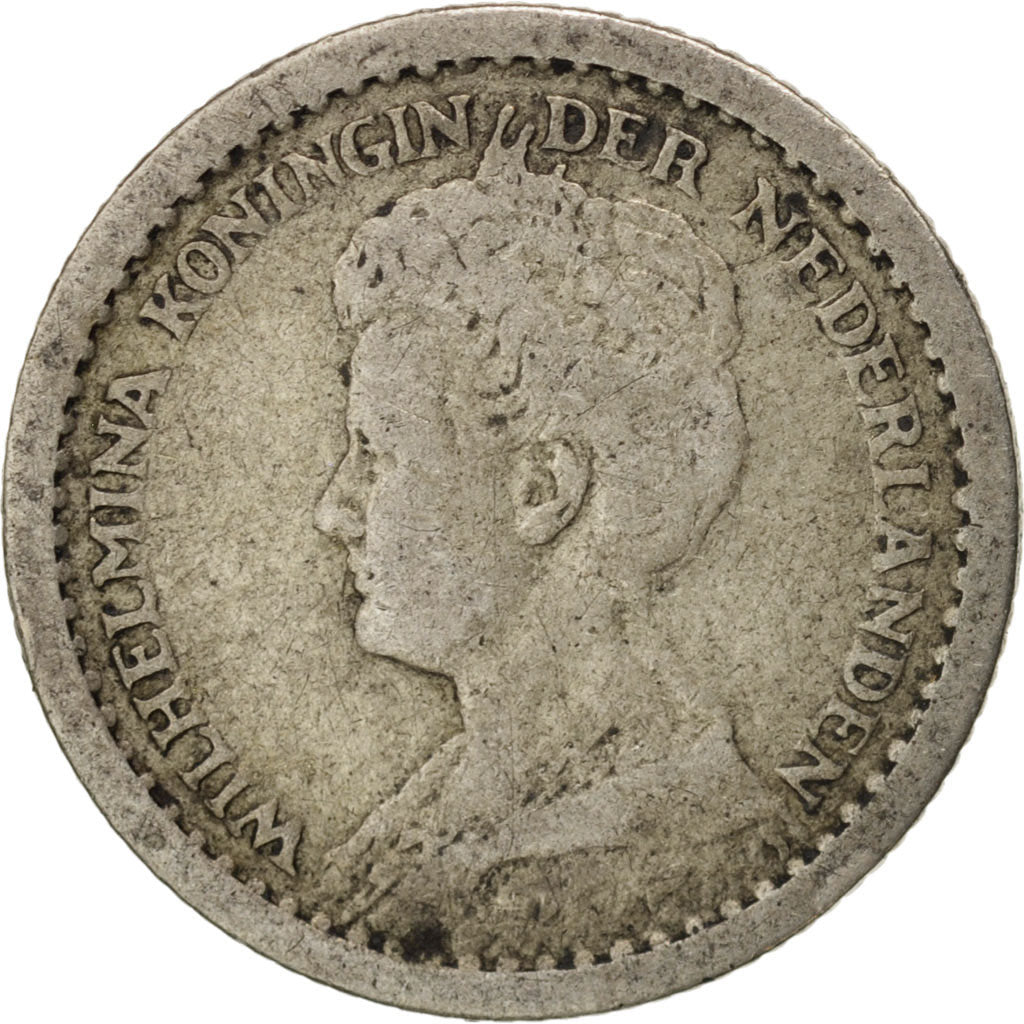 Coin, Netherlands, Wilhelmina I, 10 Cents, 1916, VF(30-35), Silver, KM:145