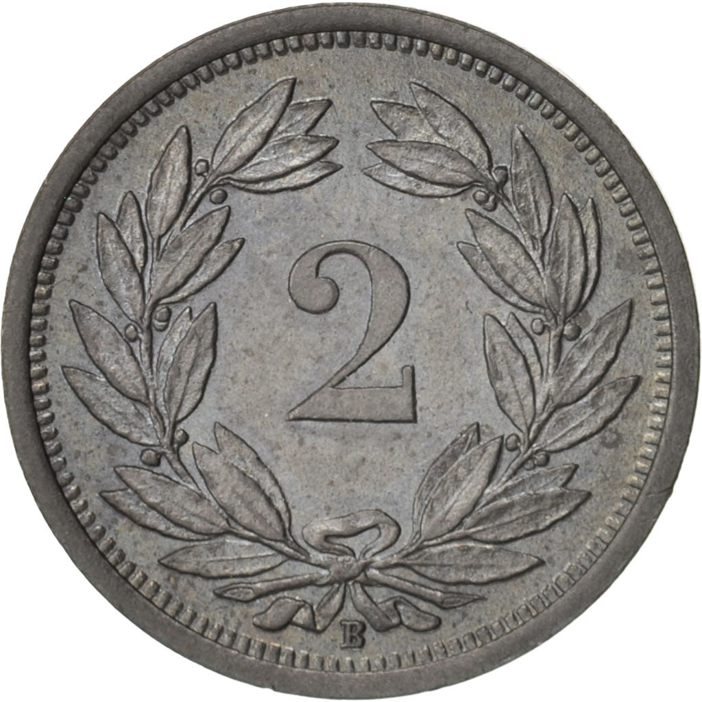 Coin, Switzerland, 2 Rappen, 1946, Bern, AU(55-58), Zinc, KM:4.2b