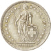 Switzerland, 2 Francs, 1961, Bern, AU(55-58), Silver, KM:21