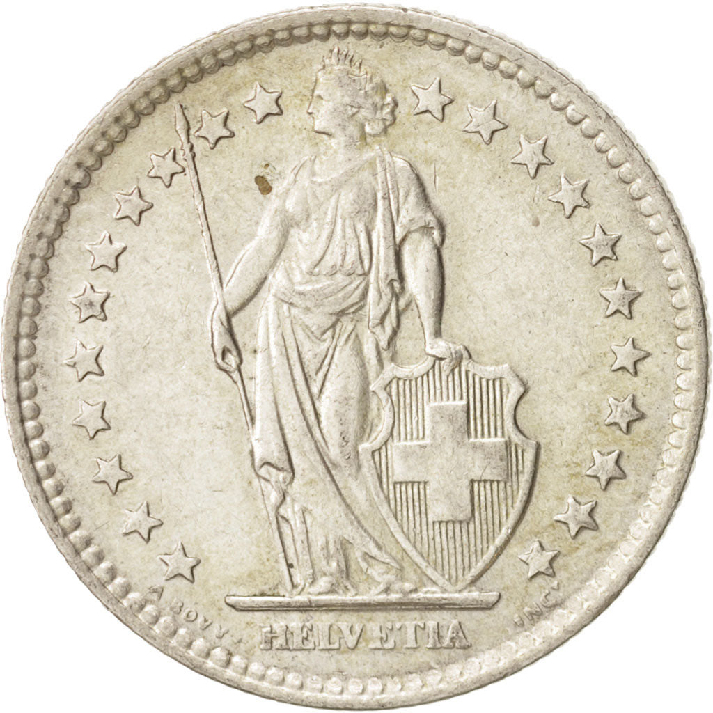 Switzerland, 2 Francs, 1963, Bern, AU(50-53), Silver, KM:21