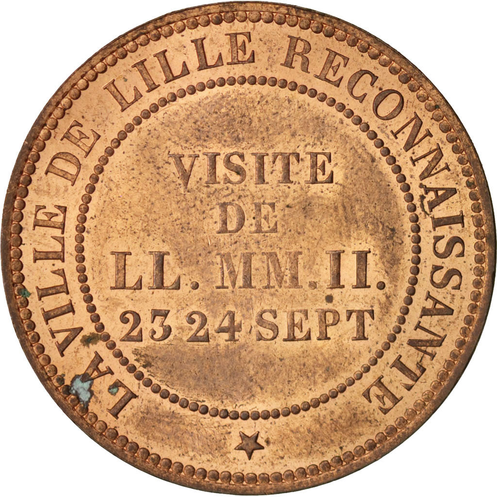 France, Token, Chamber of Commerce, Visite de Napoléon III à Lille, 1853