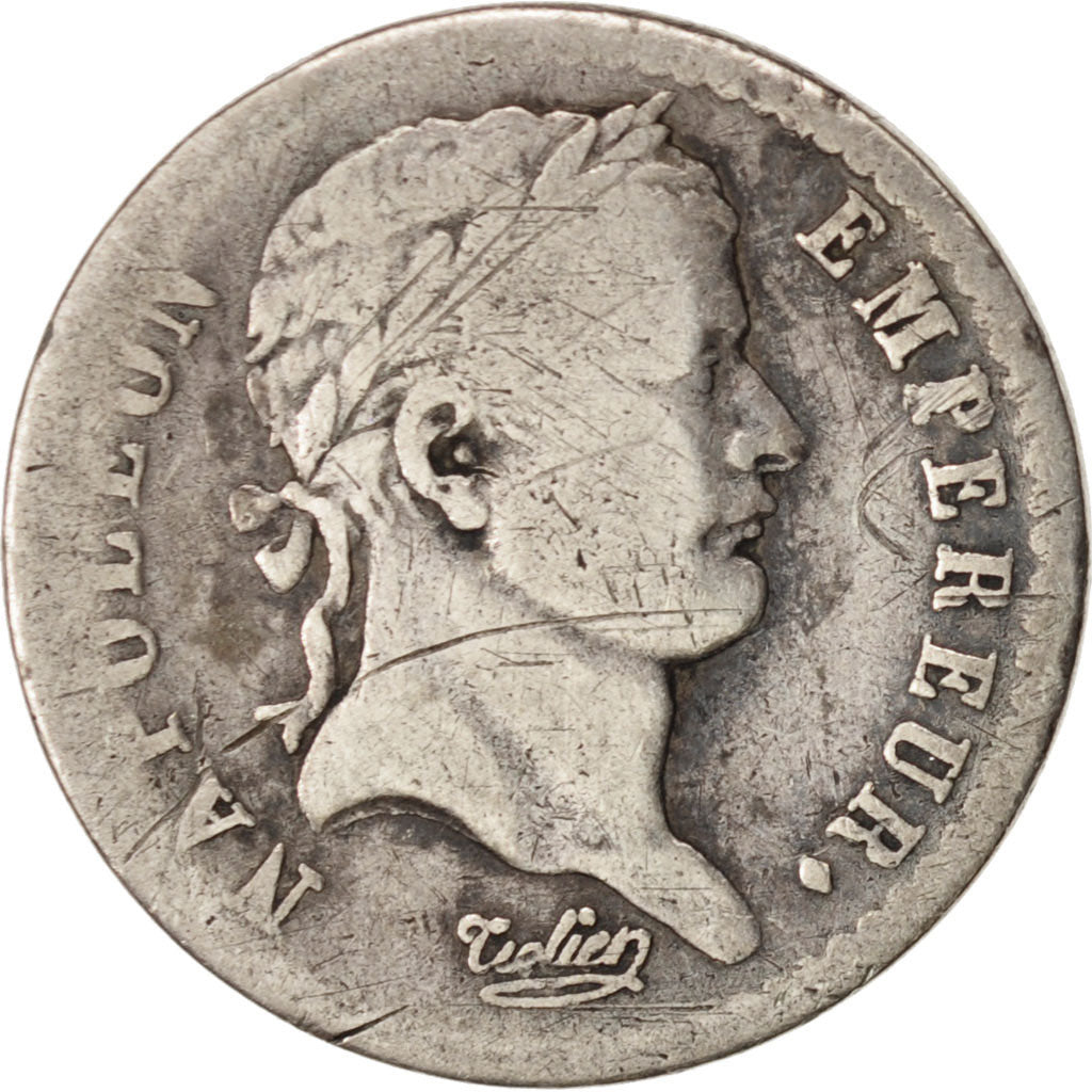 France, Napoléon I, 1/2 Franc, 1808, Rouen, VF(20-25), Silver, KM:680.2