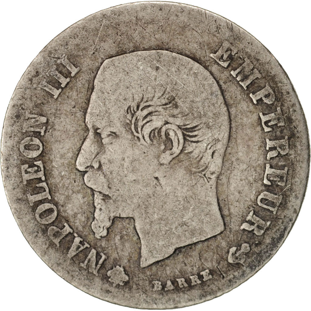 France, Napoleon III, Napoléon III, 20 Centimes, 1860, Strasbourg, F(12-15)