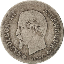 France, Napoleon III, Napoléon III, 20 Centimes, 1860, Strasbourg, F(12-15)