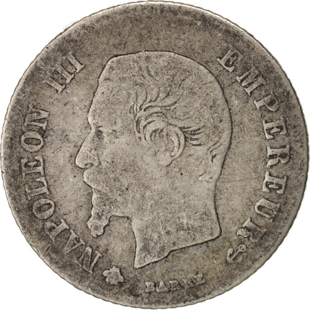 France, Napoleon III, Napoléon III, 20 Centimes, 1860, Strasbourg, F(12-15)