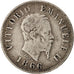 Italy, Vittorio Emanuele II, 50 Centesimi, 1866, Milan, VF(20-25), Silver