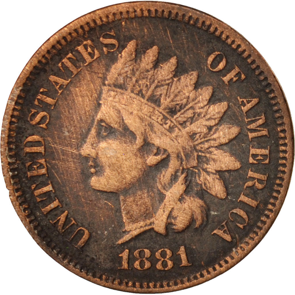 Estados Unidos, Indian Head Cent, Cent, 1881, U.S. Mint, Philadelphia, BC+