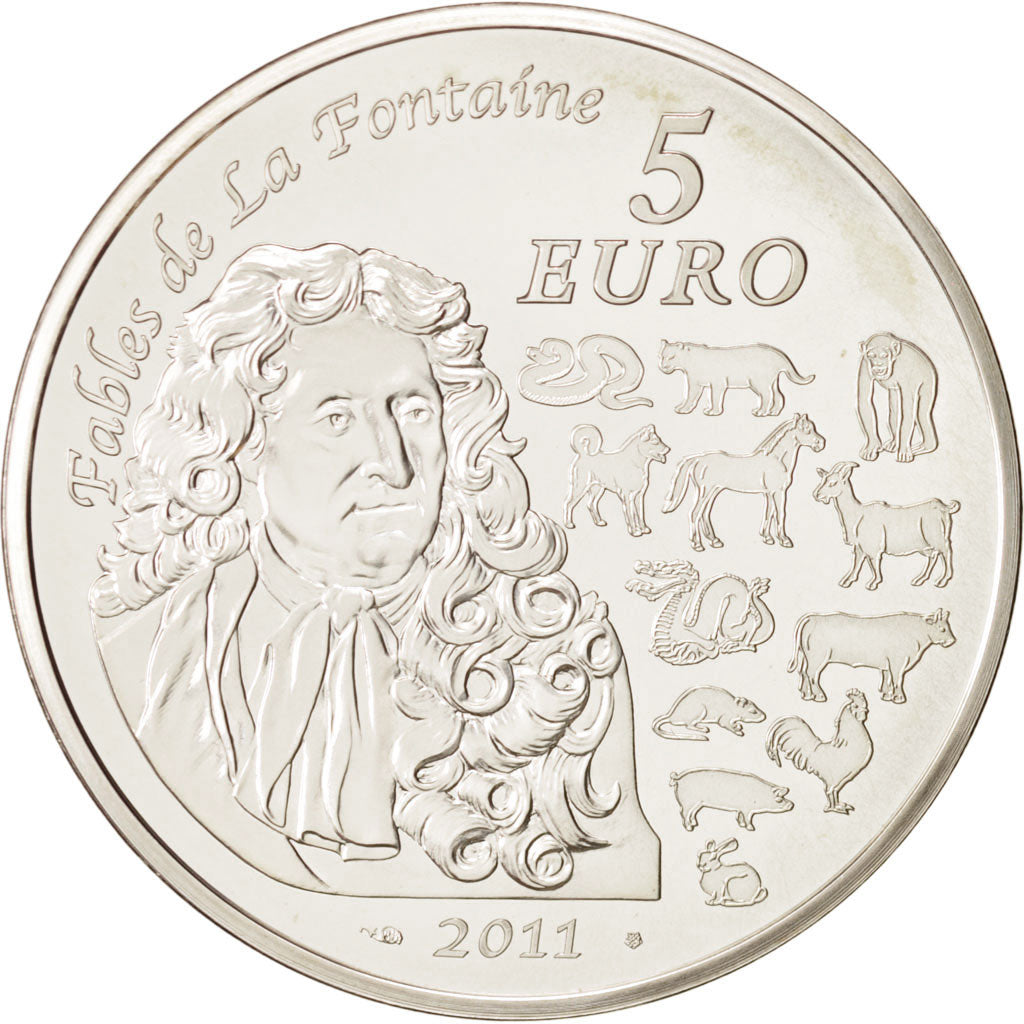France, 5 Euro, 2011, MS(65-70), Silver, KM:1833