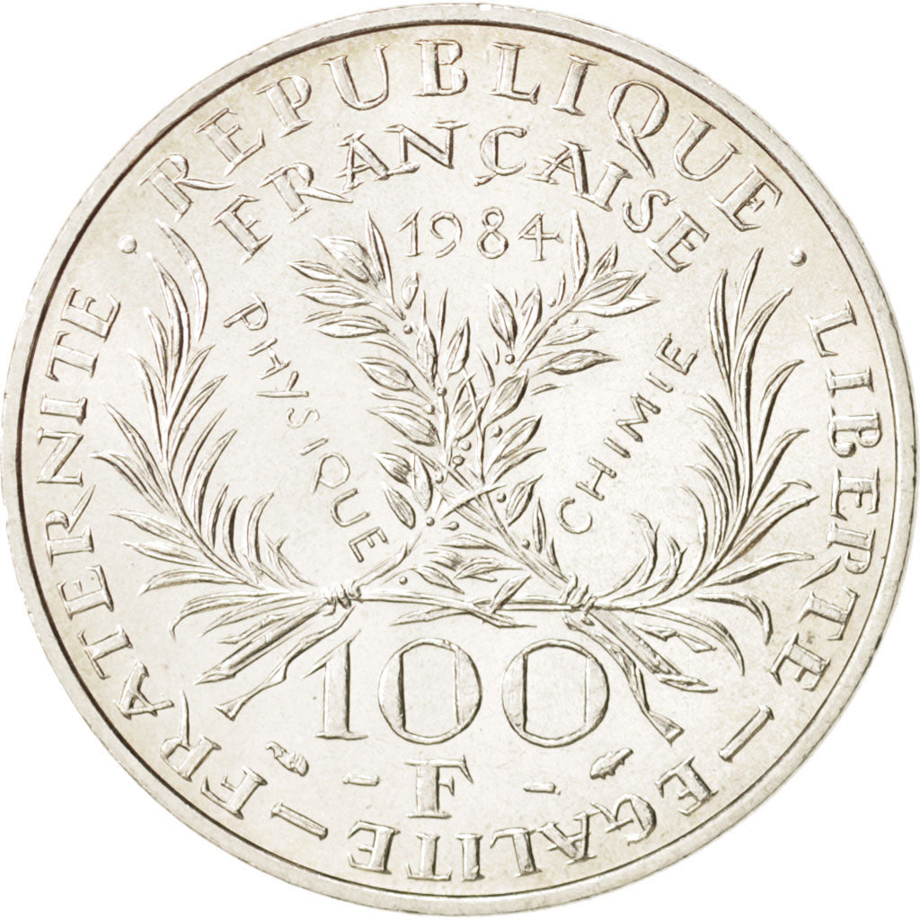 Coin, France, Marie Curie, 100 Francs, 1984, Paris, MS(64), Silver, KM:955