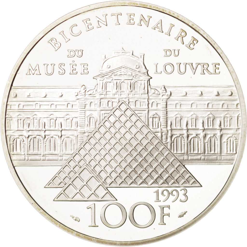 France, 100 Francs, 1993, MS(65-70), Silver, KM:1022