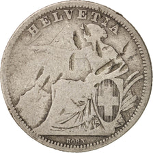 Switzerland, Franc, 1861, Bern, F(12-15), Silver, KM:9a