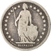 Suiza, Franc, 1875, Bern, BC, Plata, KM:24