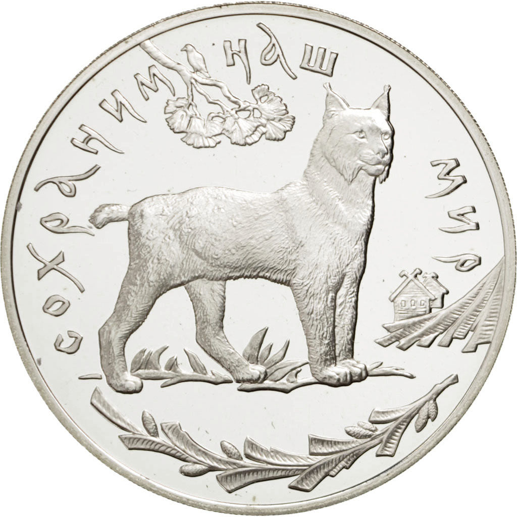RUSSIA, 3 Roubles, 1995, Leningrad, KM #474, MS(65-70), Silver, 34.89