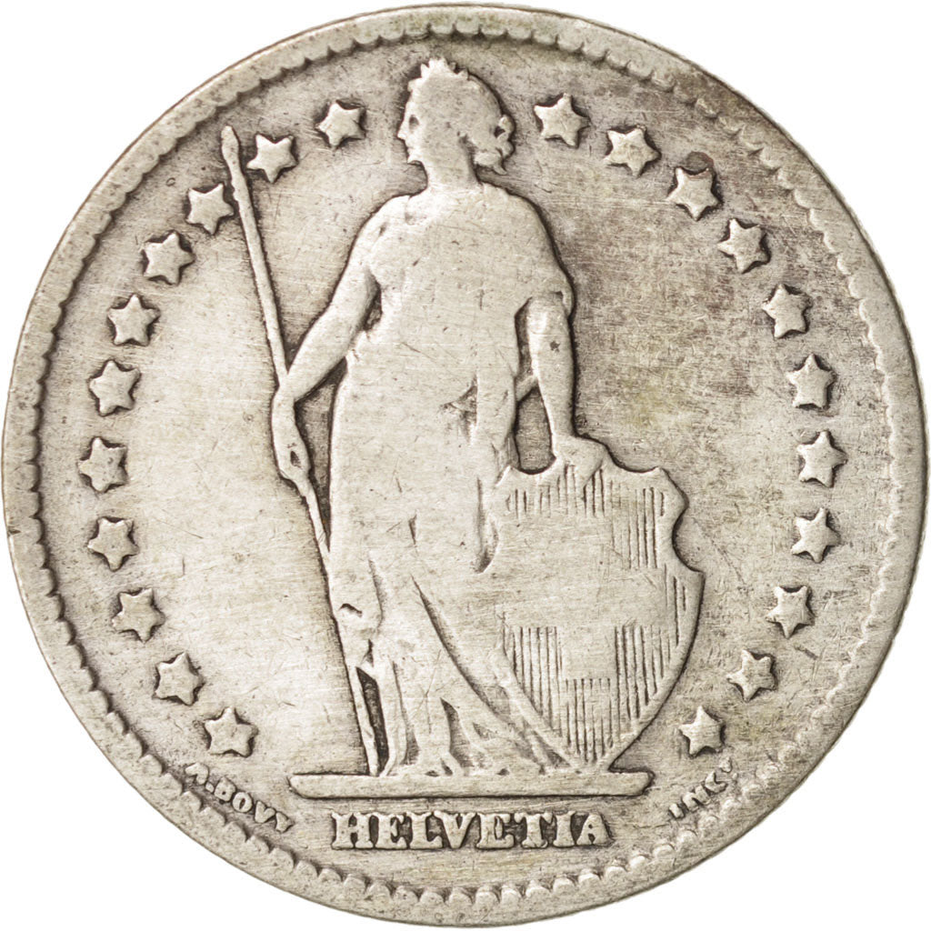 Switzerland, Franc, 1898, Bern, F(12-15), Silver, KM:24